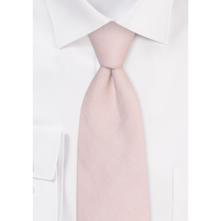 Almond Linen Tie | Mens Necktie in Almond Color in Linen Fabric