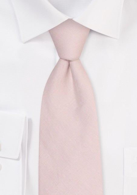 Almond Colored Linen Tie | Extra Long Tie in Almond Tan