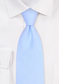 Sky Linen Tie | Solid Necktie in Sky Blue