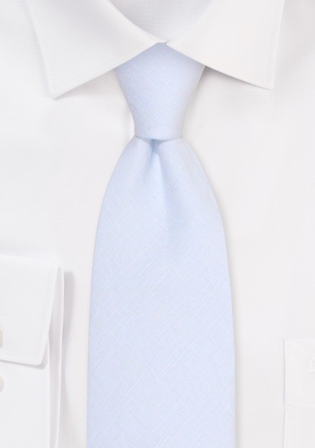 Mist Blue Linen Tie | Solid Necktie in Mist Blue