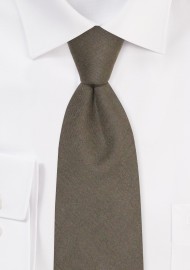 Extra Long Linen Tie in Martini Olive