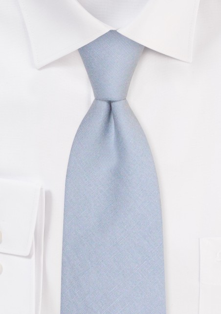 Moody Blue Tie  in Linen Fabric | 100% Linen Necktie Tie in Moody Blue