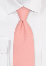 Champagne Rose Linen Necktie in XL