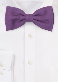 Solid Plum Wedding Bowtie in Linen