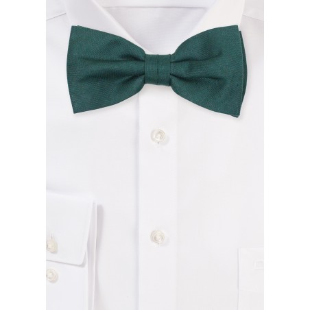 Emerald Green Linen Bow Tie