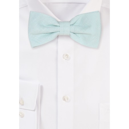 Agave Linen Bow Tie in Pre-Tied Style