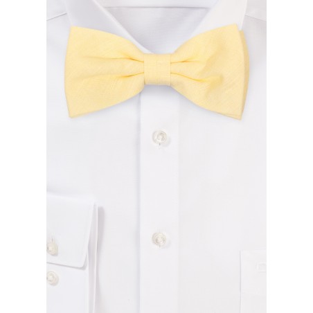 Lemon Sorbet Linen Bow Tie