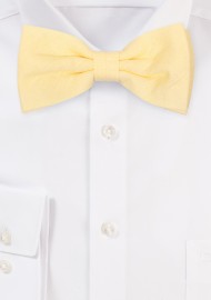 Lemon Sorbet Linen Bow Tie