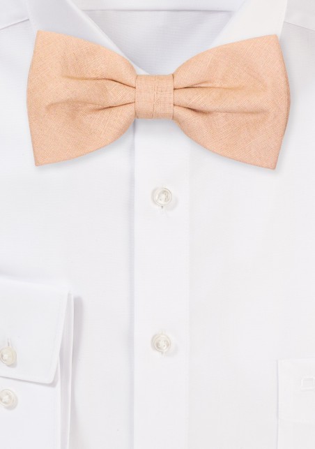 Golden Bow Tie in Linen Fabric