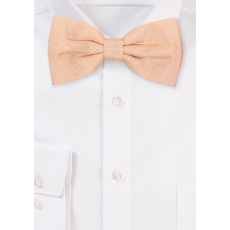 Golden Bow Tie in Linen Fabric