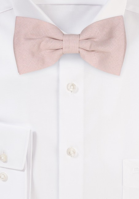Almond Colored Bow Tie in Linen