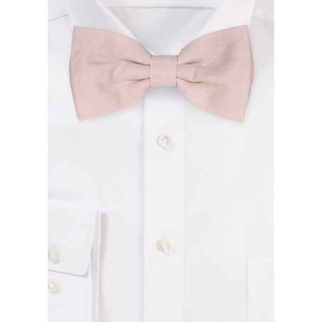 Almond Colored Bow Tie in Linen
