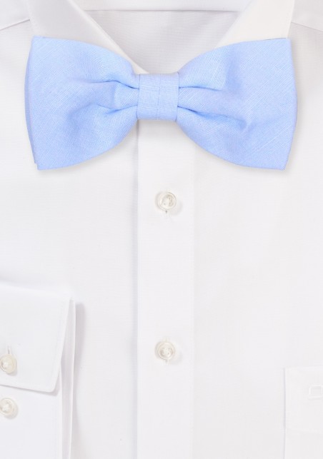 Sky Blue Linen Bowtie | Light Blue Bow Ties in Linen
