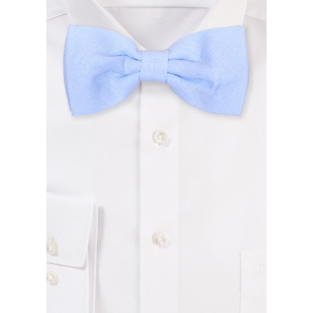 Sky Blue Linen Bowtie | Light Blue Bow Ties in Linen