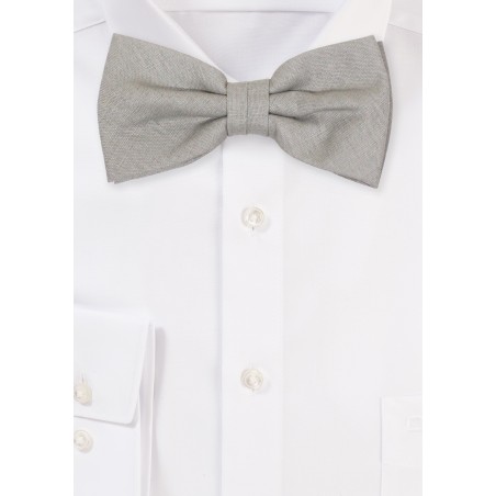 Moss Green Mens Linen Bow Tie