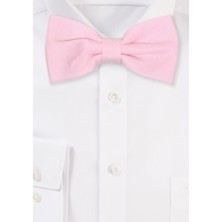 Solid Color Linen Bow Tie in Blush Pink | Best Selling Wedding Bow ties