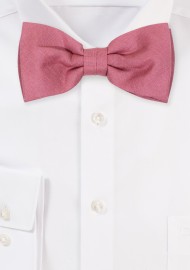 Solid Color Linen Bow Tie in Vintage Mauve