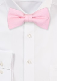 Blush Kids Bowtie in Linen | Solid Blush Pink Boys Bow Tie