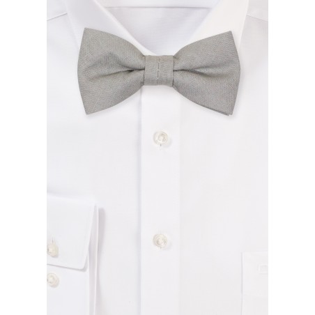 Moss Green Linen Bow Tie for Boys