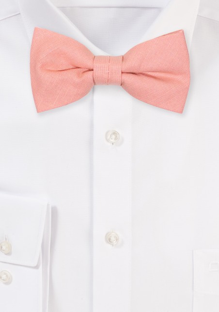 Champagne Rose Linen Bow Tie for Boys and Kids