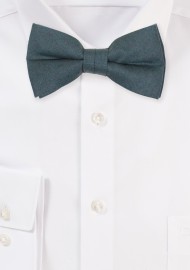 Boys Linen Bow Tie in Solid Eucalyptus Green
