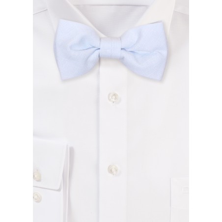 Mist Blue Linen Bow Tie for Boys and Toddlers
