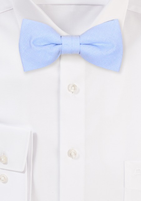 Sky Blue Linen Bow Tie for Boys, Kids, Toddlers