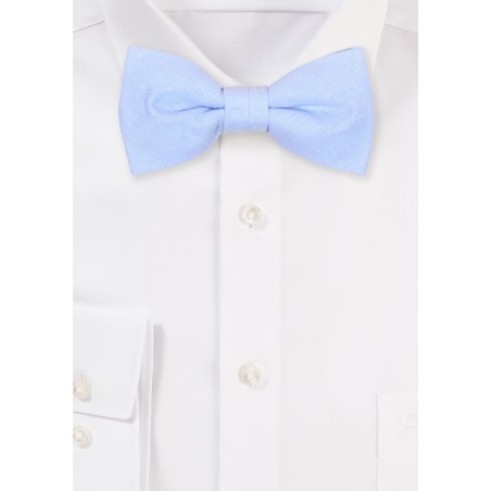Sky Blue Linen Bow Tie for Boys, Kids, Toddlers