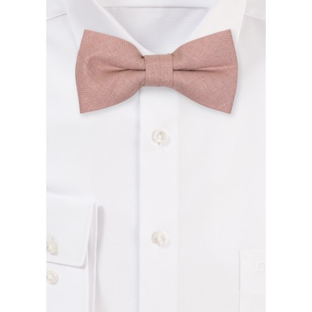 Sand Linen Bowtie | Mens Bow Tie in Sand Color