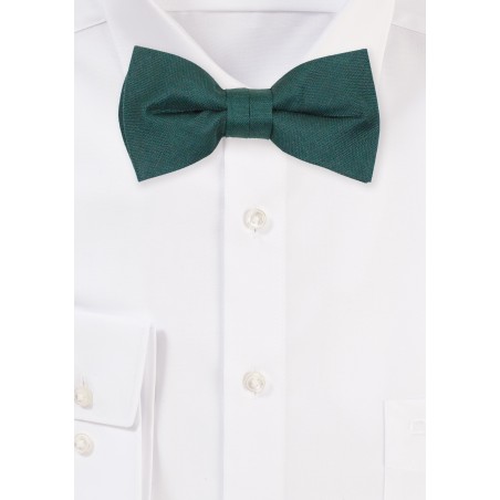 Emerald Kids Bow Tie in Linen