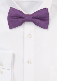 Plum Purple Kids Bowtie in Linen