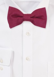 Wine Red Kids Linen Bow Tie