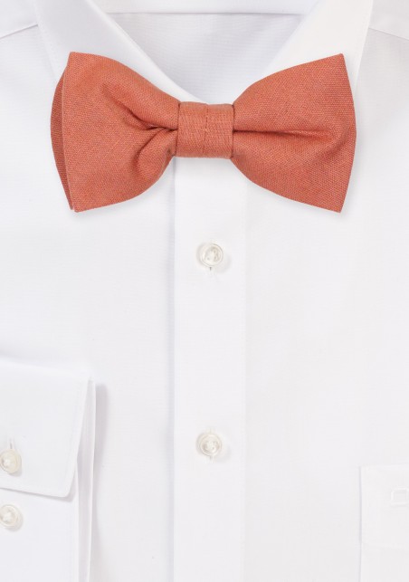 Bronzer Colored kids Linen Bowtie