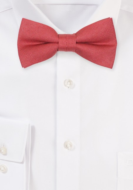 Cedar Rose Kids Bow Tie in Matte Linen