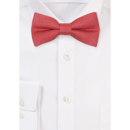 Cedar Rose Kids Bow Tie in Matte Linen