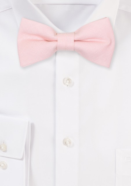Boys Bow Tie in Petal | Petal Pink Kids Bowtie in Linen