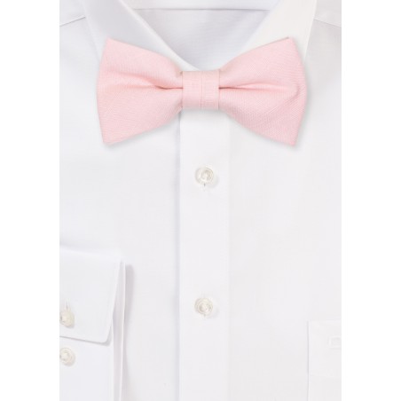 Boys Bow Tie in Petal | Petal Pink Kids Bowtie in Linen