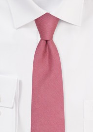 Vintage Mauve Linen Tie | Skinny Linen Necktie in Vintage Mauve