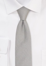 Moss Green Linen Tie in Skinny Width