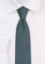 Eucalyptus Skinny Linen Necktie | Slim Necktie in Eucalyptus Green