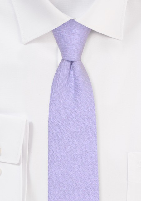 Iris Color Linen Tie in Skinny Width