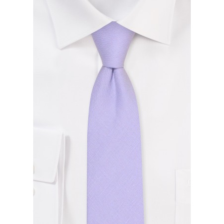 Iris Color Linen Tie in Skinny Width