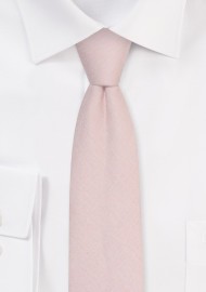 Almond Linen Tie in Slim Cut | Skinny Almond Tan Linen Necktie