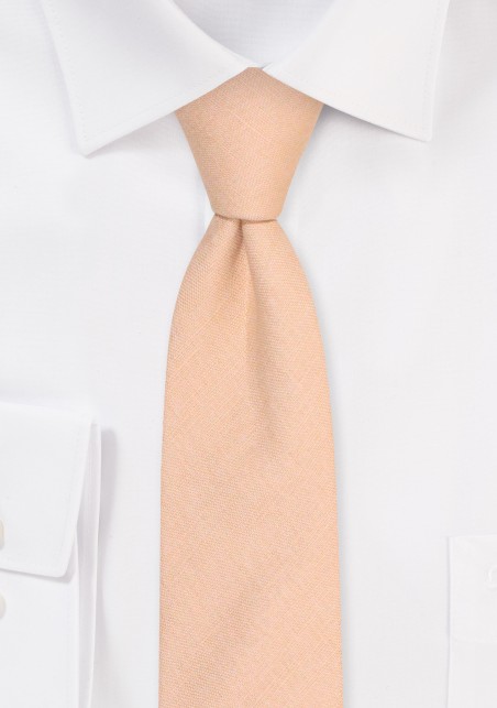 Golden Linen Tie in Slim Cut