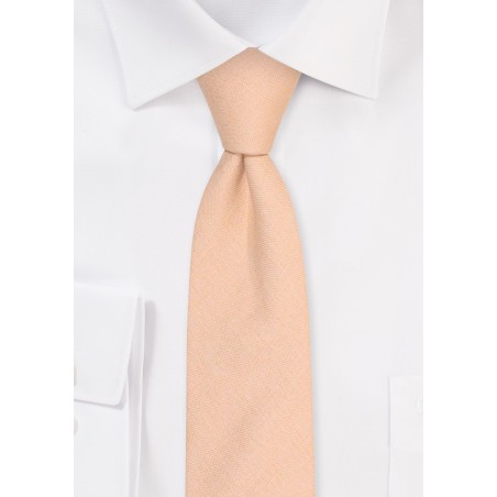 Golden Linen Tie in Slim Cut
