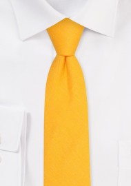 Marigold Linen Tie in Slim Cut Width