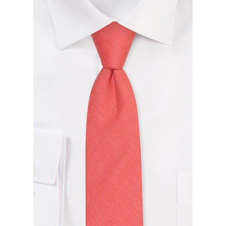 Sienna Linen Necktie in Slim Width | Mai Tai Linen Tie