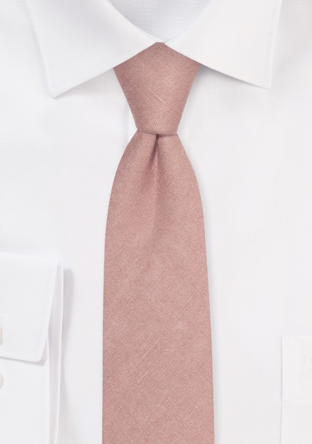 Sand Linen Tie in Slim Cut | Sand Colored Mens Tie in Linen
