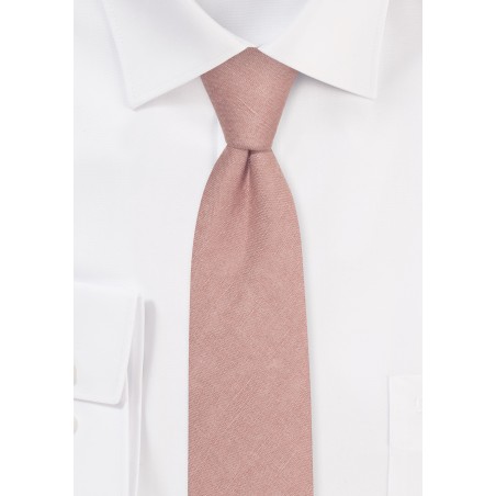 Sand Linen Tie in Slim Cut | Sand Colored Mens Tie in Linen