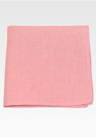 Linen Pocket Square in Solid Rosette Pink